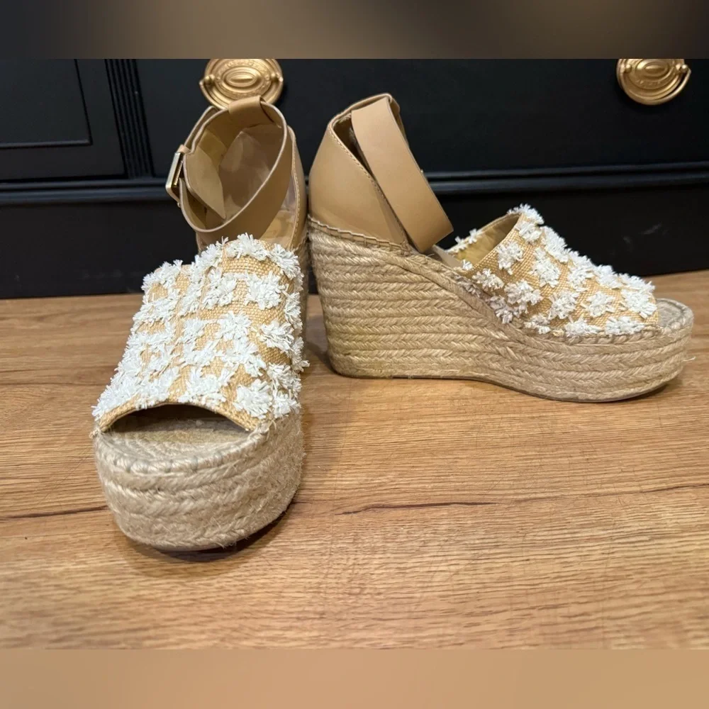Marc Fisher LTD Adalyn Espadrille Wedge Sandal Shoe Size 9